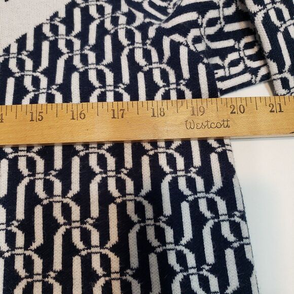 Liz Claiborne Women's Soft and Warm Turtle Neck Sweater, Navy and White, Large - Picture 6 of 8